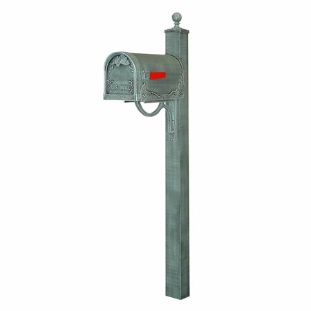 SPECIAL LITE Floral Curbside with Springfield Mailbox Post, Verde Green SCF-1003_SPK-710-VG